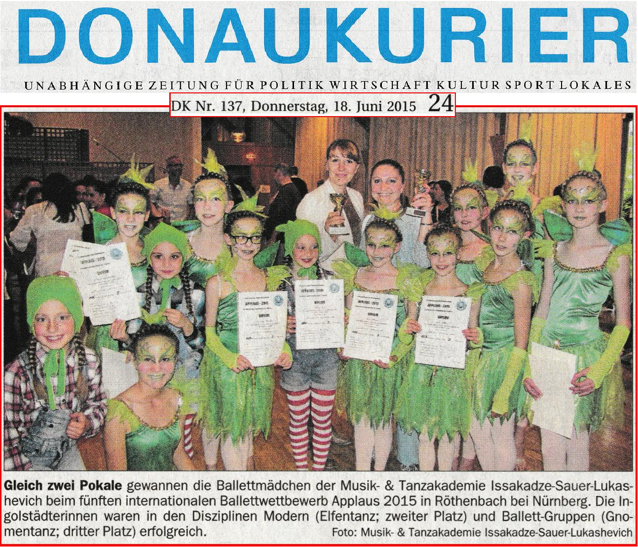 Donaukurier DK Applaus 2015 Scann
